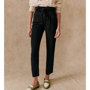 Sezane Elegant Black Cropped Pants